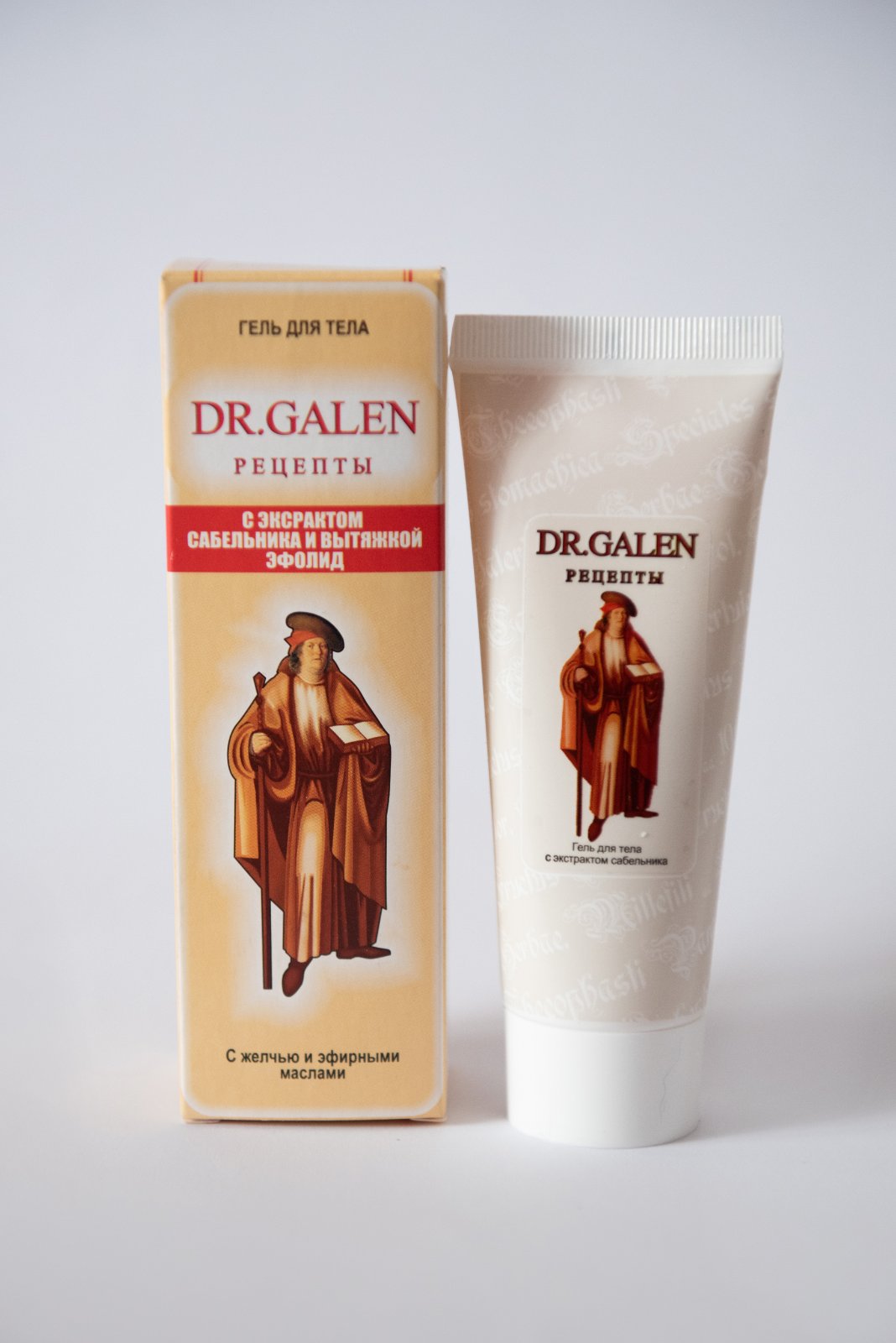 Леккос "Рецепты Dr. Galen" Гель для тела с экстрактом сабельника и вытяжкой Эфолид 80 мл.