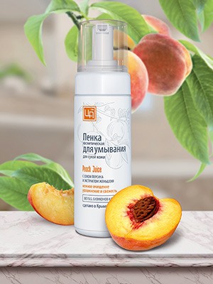 Пенка для умывания «Peach Juice» для сухой кожи 160 гр.